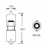 12 Volt 50W SCC BA15S base Head, Spot & Fog bulb